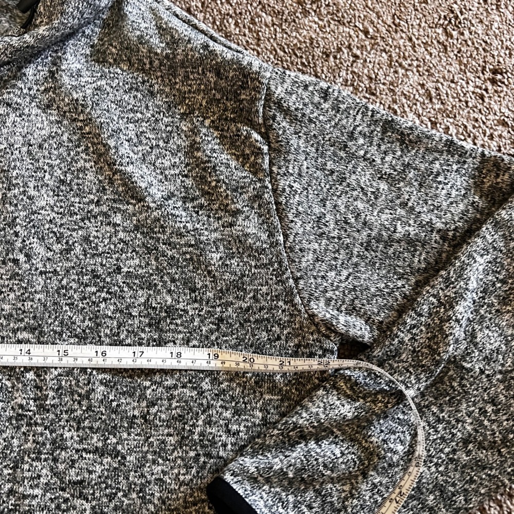 PINK Victoria's Secret Gray Pullover Hoodie Drawstring Cropped Large - Picture 5 of 7
